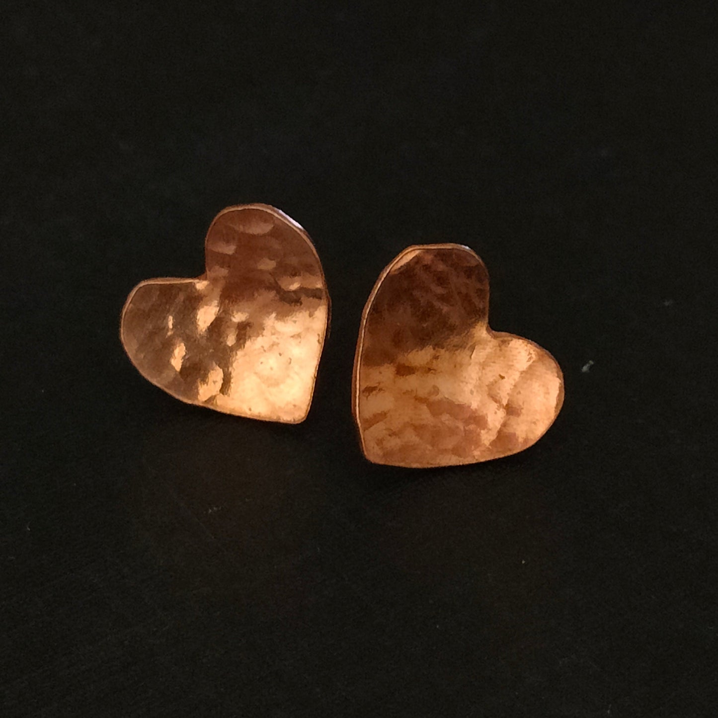 Copper Heart Studs