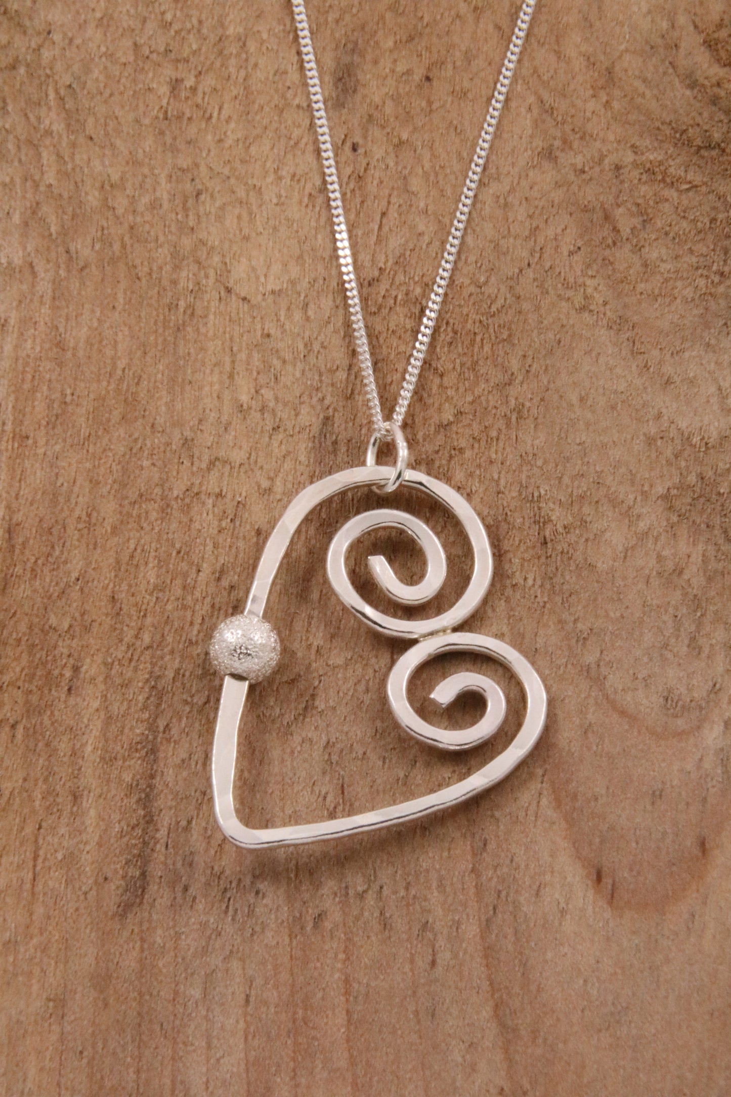 Wire Heart & Bead