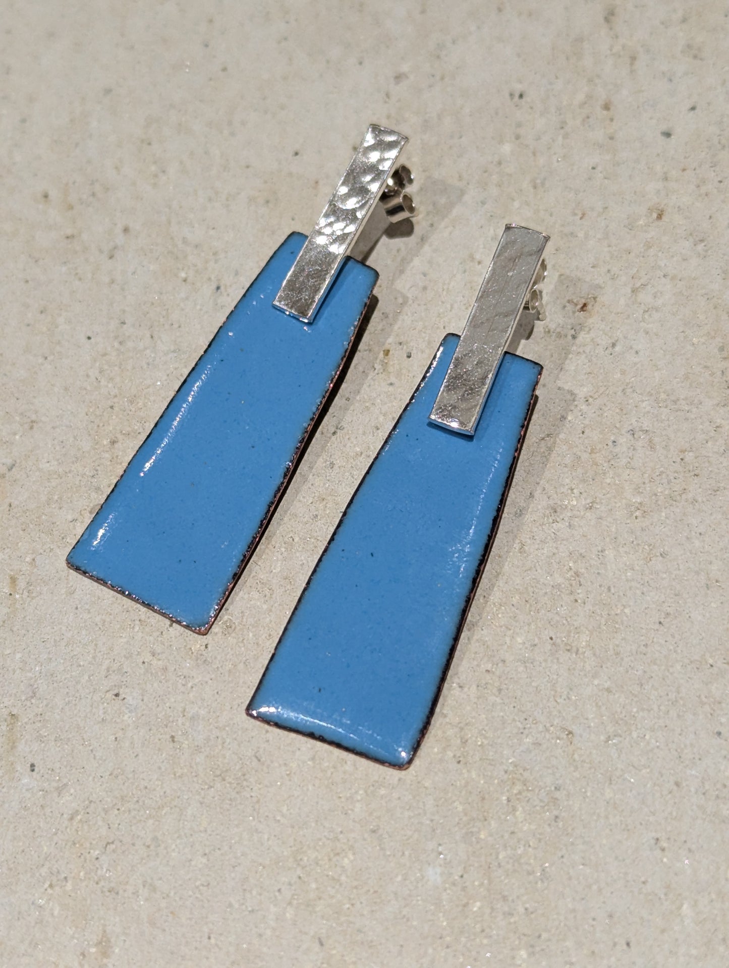 Vibrant Enamel & Silver Trapezoid
