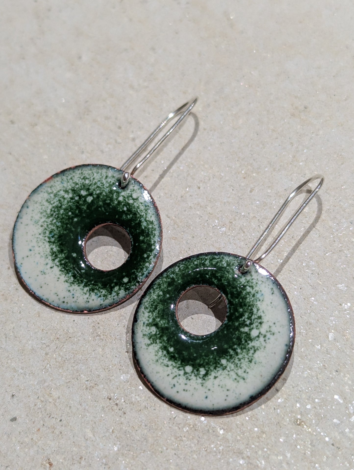 Bullseye Enamel Earrings