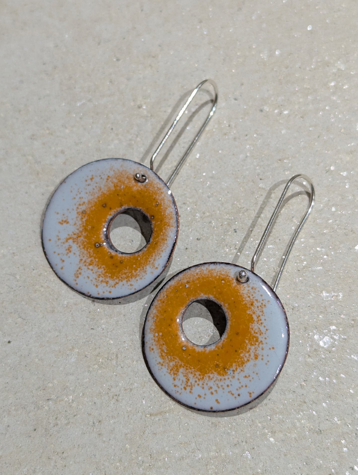 Bullseye Enamel Earrings