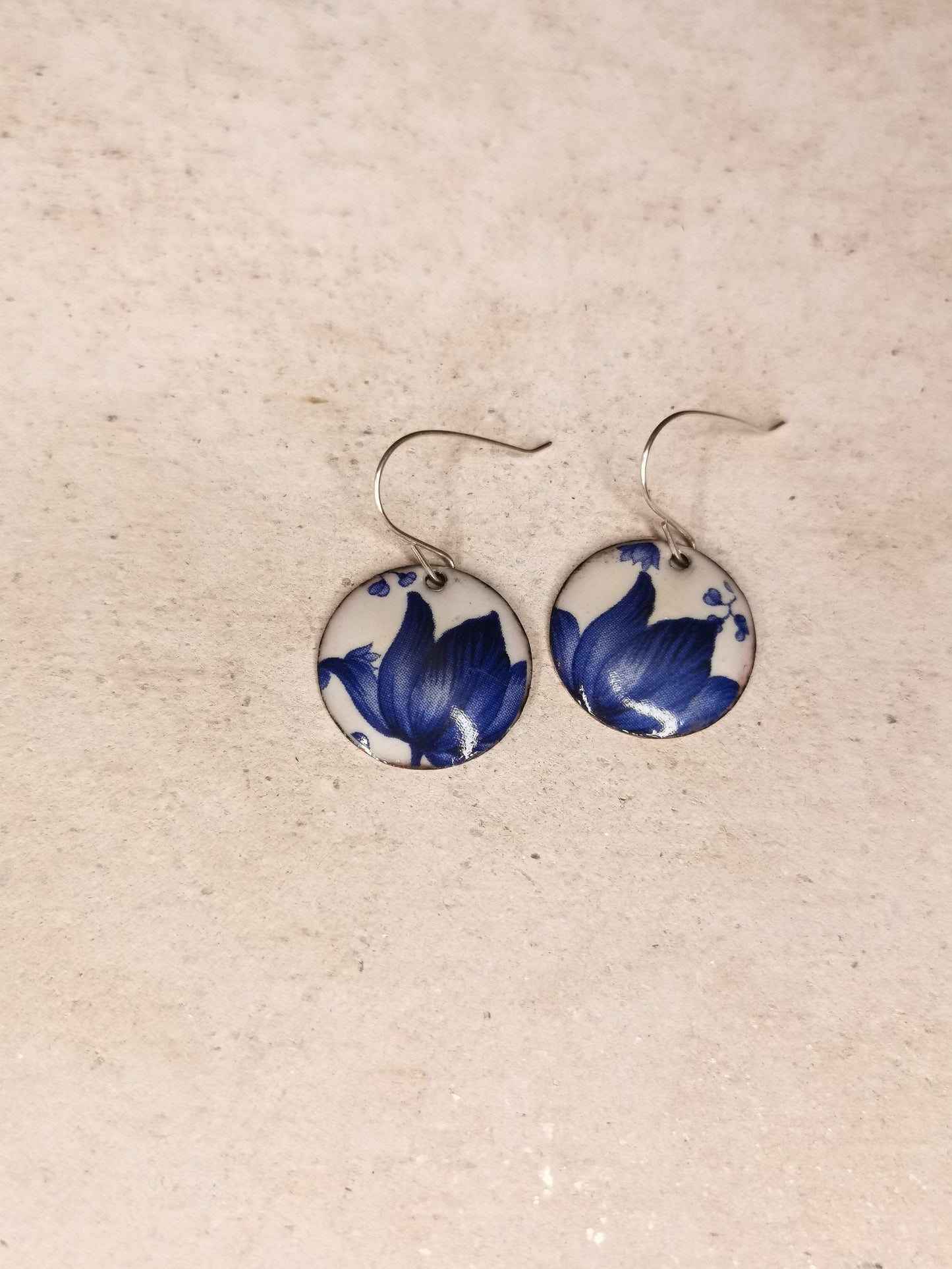 Floral Enamelled Circles - NaomiRaeByDesign
