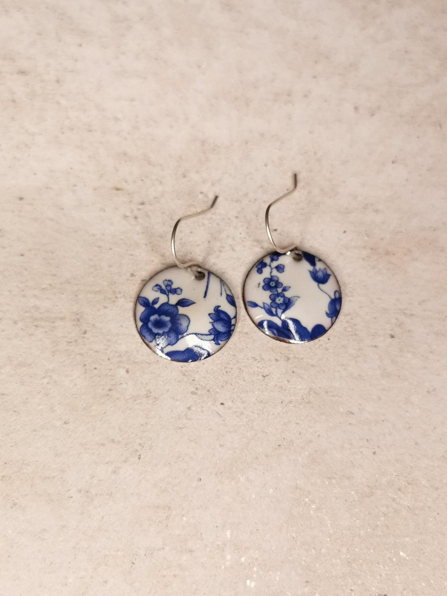 Floral Enamelled Circles - NaomiRaeByDesign