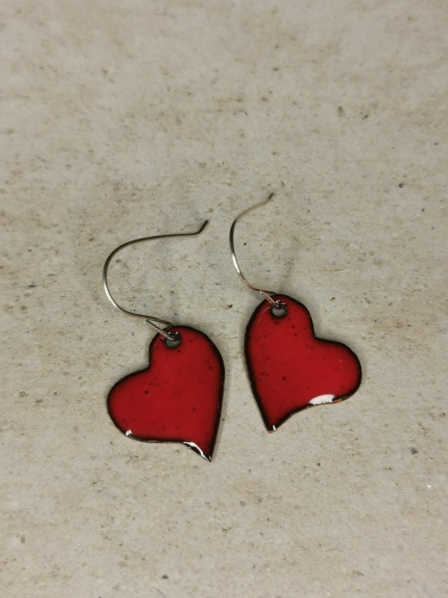Small Enamelled Heart - NaomiRaeByDesign