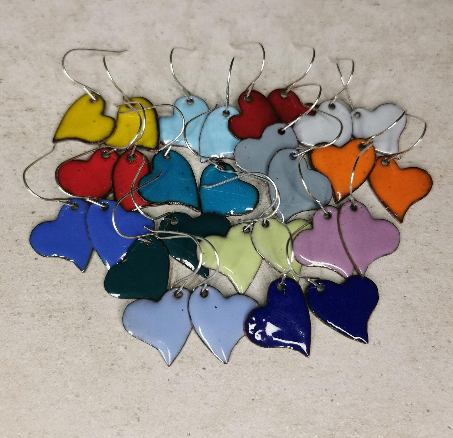 Small Enamelled Heart - NaomiRaeByDesign