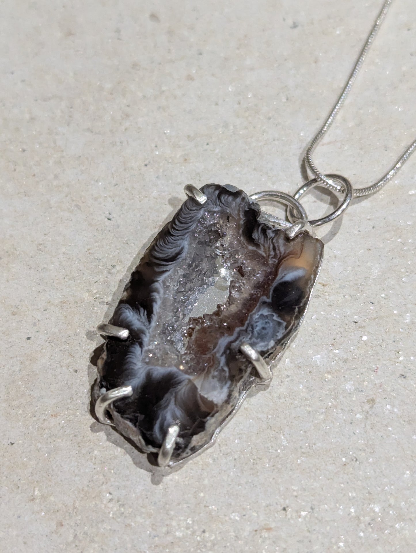 Natural Agate Slice Pendant