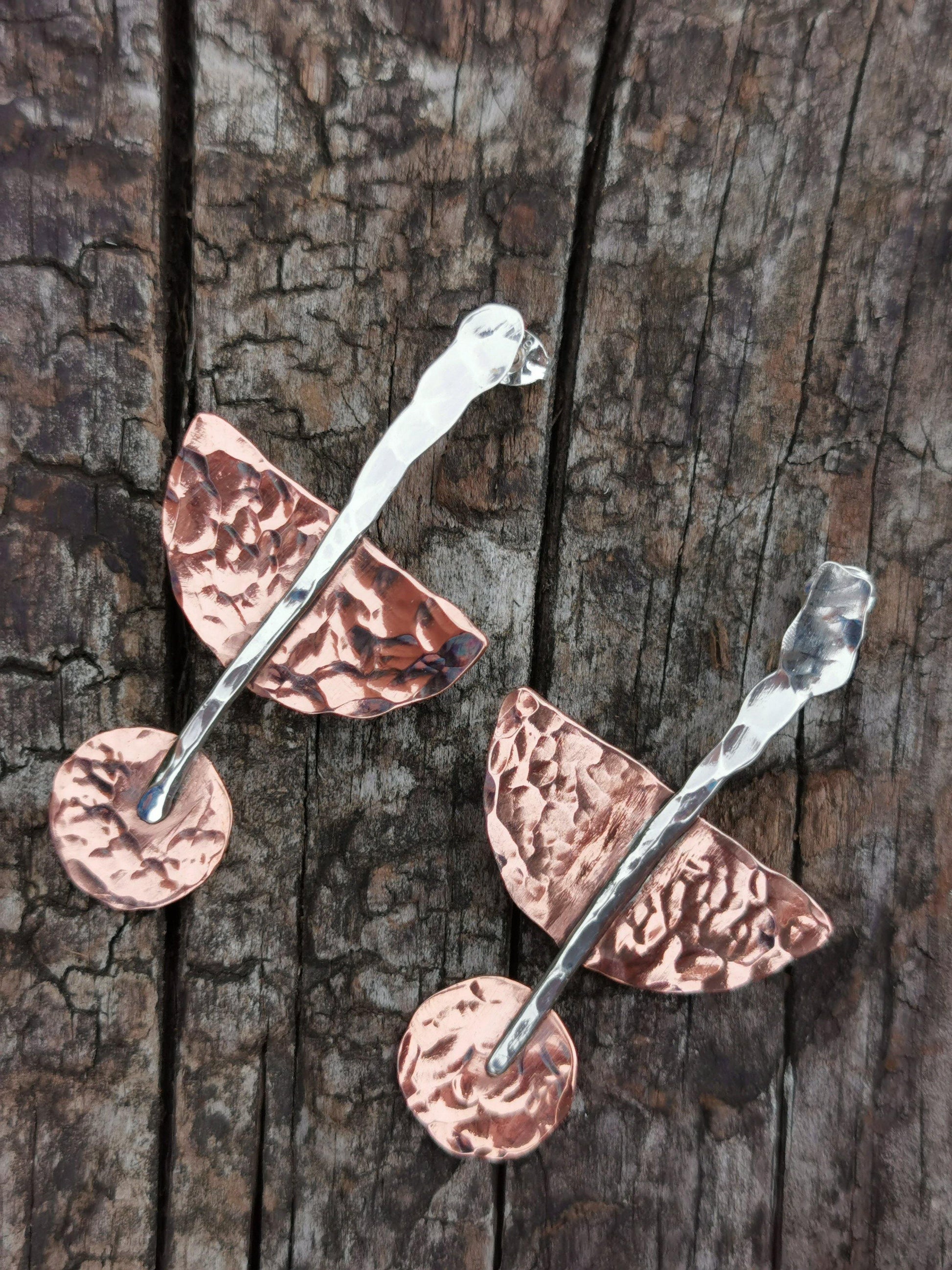 Wing Disk Copper & Silver - NaomiRaeByDesign