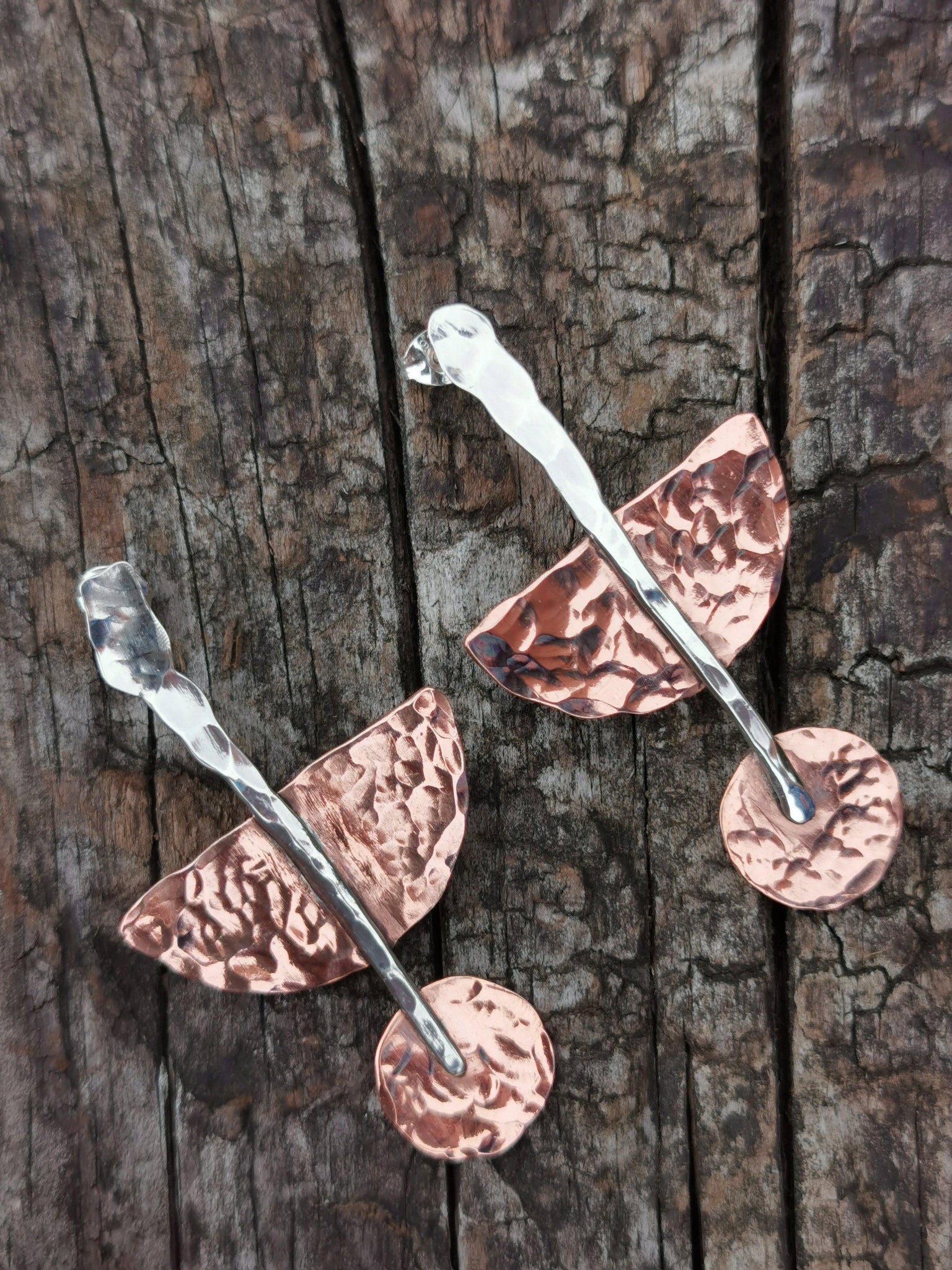 Wing Disk Copper & Silver - NaomiRaeByDesign