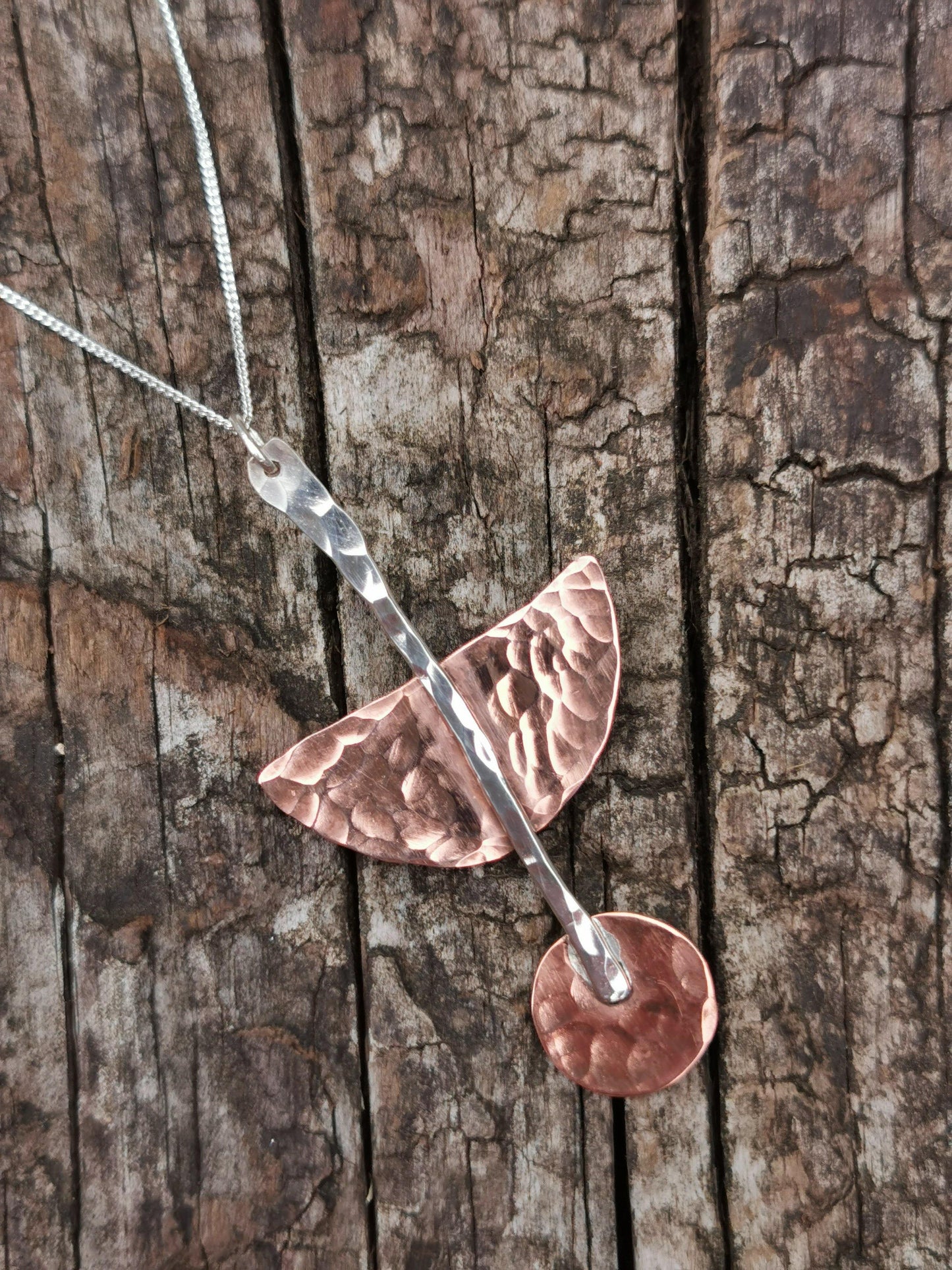 Wing Disk Copper & Silver - NaomiRaeByDesign