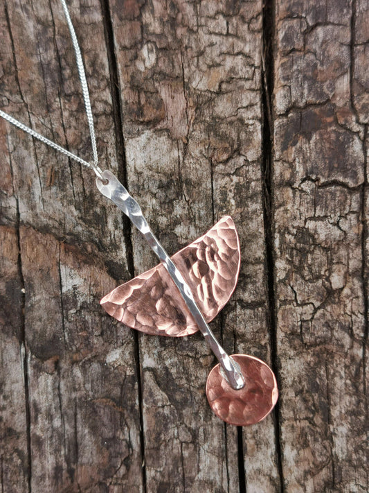 Wing Disk Copper & Silver - NaomiRaeByDesign