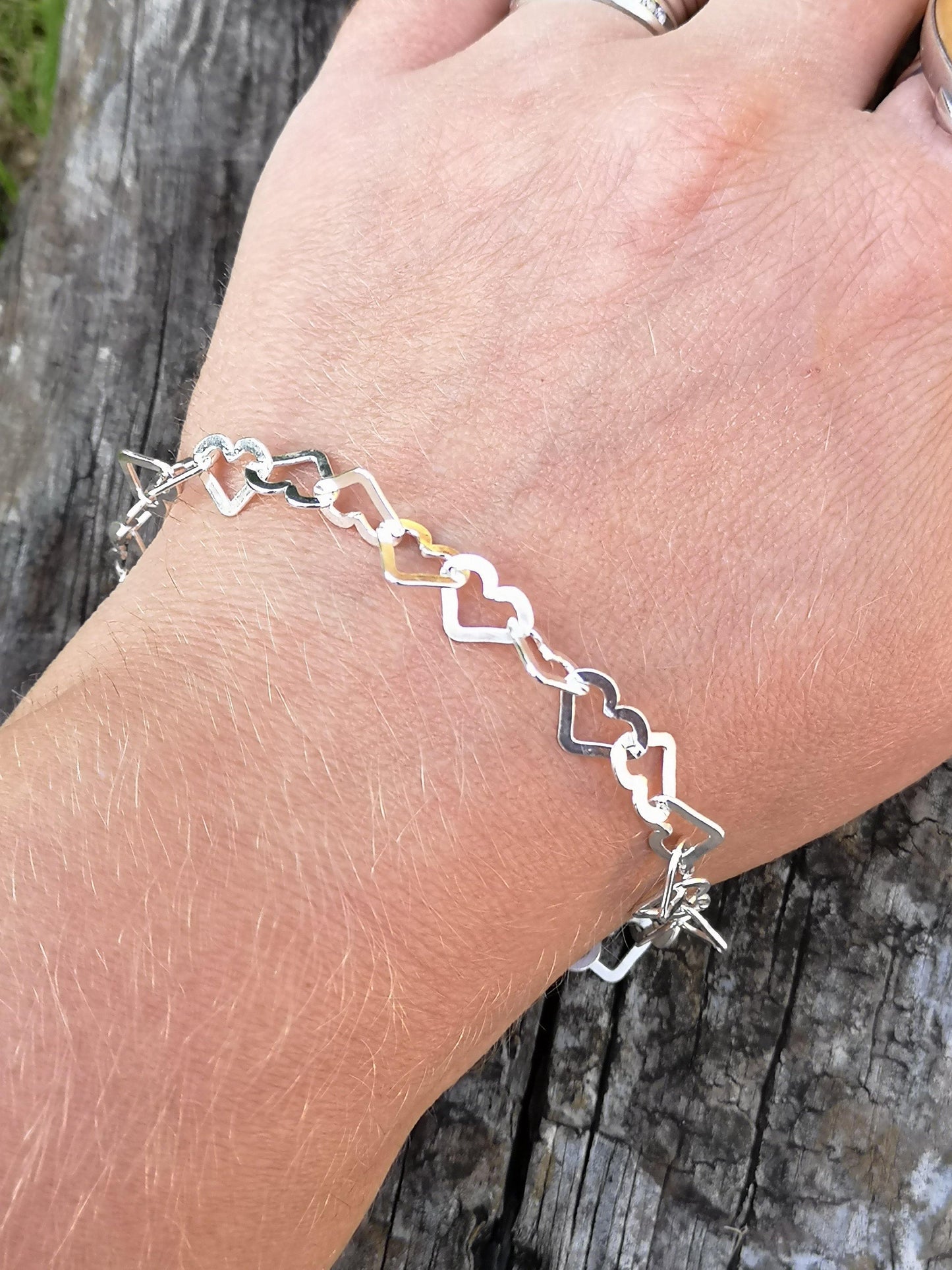 Heart Link Bracelet - NaomiRaeByDesign