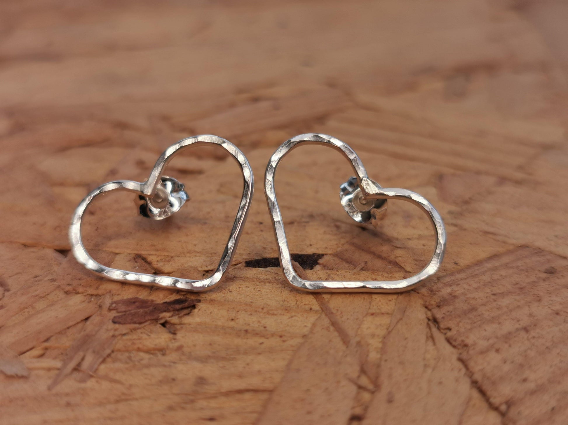 Wire Heart Studs - NaomiRaeByDesign