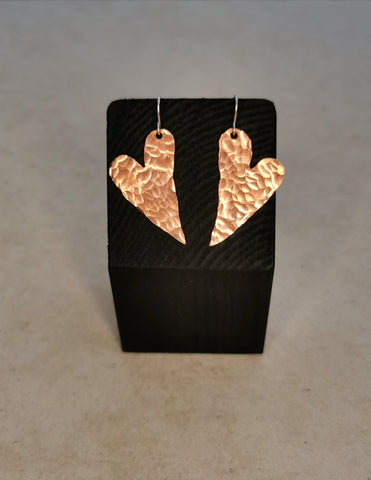 Copper Heart Earrings - NaomiRaeByDesign