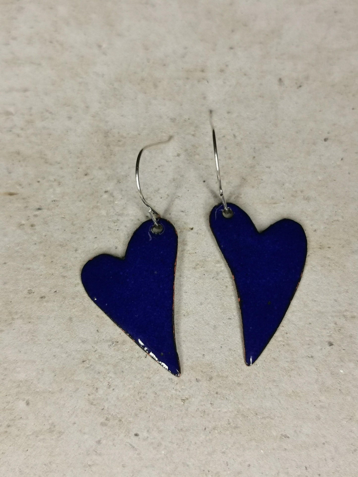 Elongated Enamelled Heart - NaomiRaeByDesign